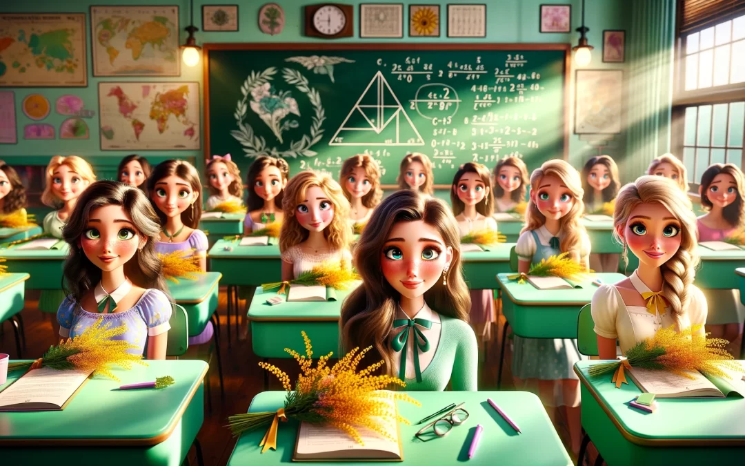 8 marzo sui banchi di scuola