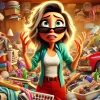 Illustrazione in stile Pixar di una donna disperata in mezzo a un disordine opprimente, circondata da oggetti caotici che la fanno sentire sopraffatta.